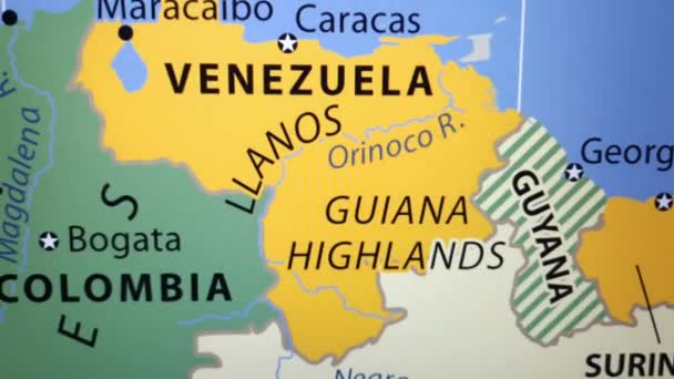 Mappa Venezuela Visualizzata Sullo Schermo Del Dispositivo Digitale — Video Stock