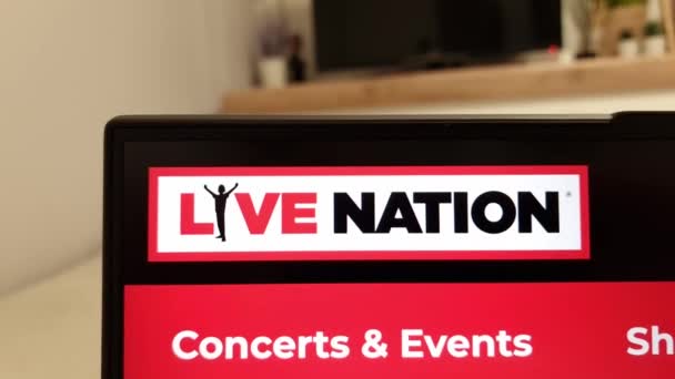 폴란드 2023 Live Nation Events Promoter Website Display Laptop Computer — 비디오