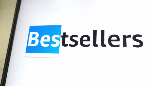 Texto Best Sellers Sitio Web Tienda Línea Conceptos Comercio Electrónico — Vídeos de Stock