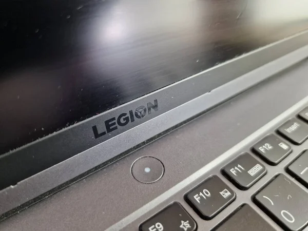 Konskie Poland May 2023 Lenovo Legion Laptop Computer Closeup — Stock Photo, Image