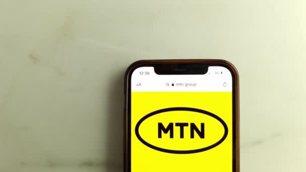 Konskie Poland June 2023 Mtn Group South African Mobile Operator — 图库视频影像