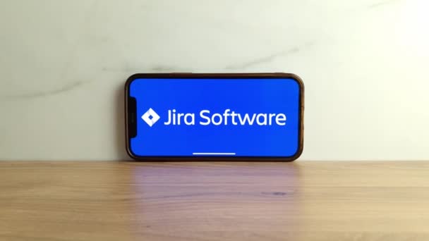 Konskie Polen Juni 2023 Jira Issue Tracking Product Logo Vist – stockvideo