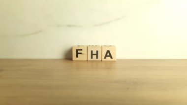 FHA 'nın kısaltması tahta bloklardan. Federal Konut İdaresi kısaltması