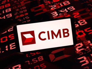 Konskie, Polonya - 12 Şubat 2024: Berhad Group Holding şirketinin logosu cep telefonunda sergilendi