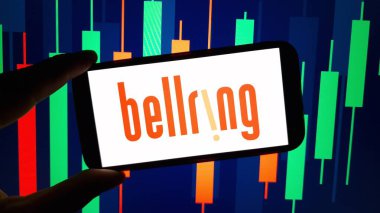 Konskie, Poland - December 24, 2024: BellRing Brands company logo displayed on mobile phone clipart