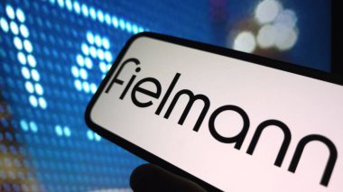 Konskie, Poland - June 20, 2025: Fielmann company logo displayed on mobile phone