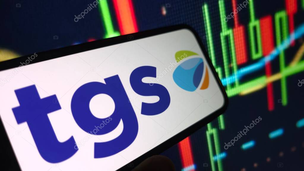 Konskie, Poland - June 19, 2025: Transportadora de Gas del Sur company logo displayed on mobile phone