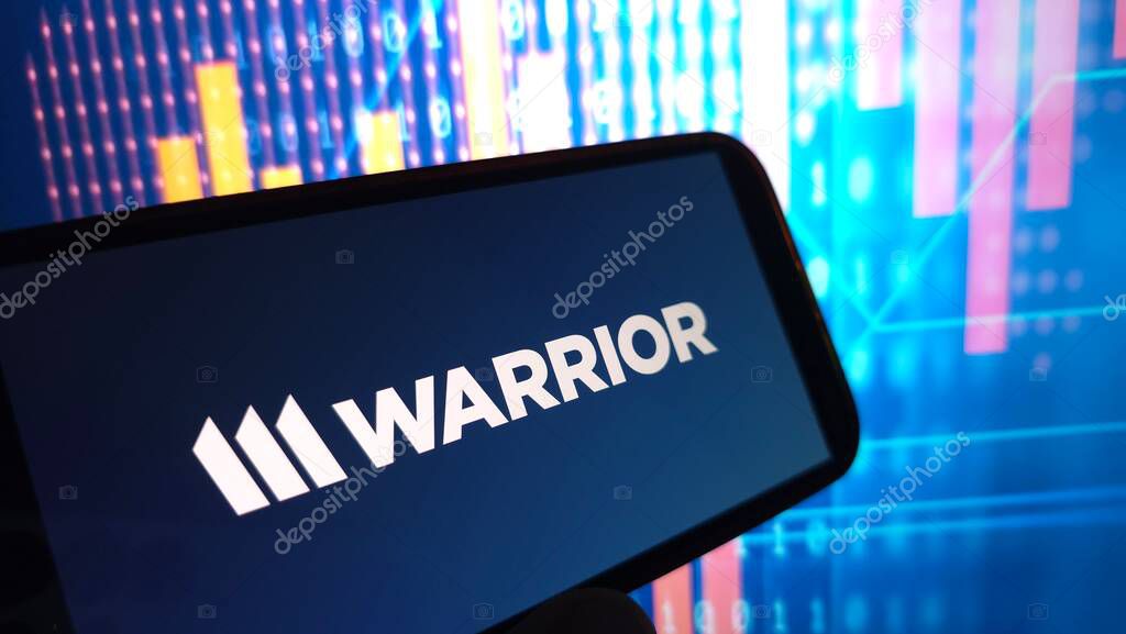 Konskie, Poland - June 19, 2025: Warrior Met Coal company logo displayed on mobile phone