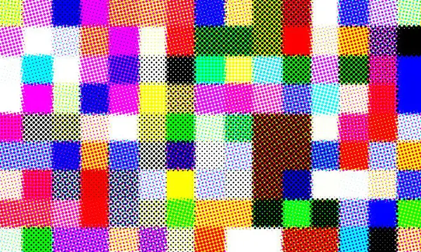 Colorful Pixel Blocks with Halftone Glitch Texture Abstract Pattern, halftone background