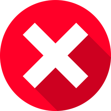 Red cross mark symbol. Cross mark 3D button
