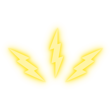 Yellow Electric Burst Lightning Bolt Energy Flash