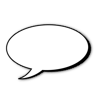 Comic Speech Bubble Oval, Speech Bubble comic style