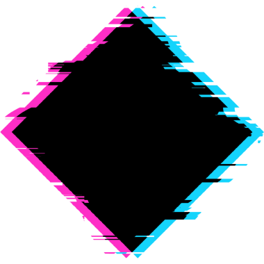 Diamond Glitch Shape  Cyber glitch geometric shape