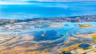 French atlantic ocean coast and loire river estuary