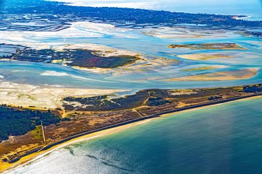 French atlantic ocean coast and loire river estuary
