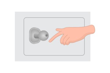 Illustration of Human Hand Opening a Door Knob