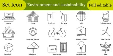Vektör Eko Icons set