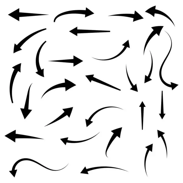 Çeşitli şekil ve yönlerde elle çizilmiş geniş bir ok koleksiyonu. Yarım yamalak ve kusurlu bir tarzı var.