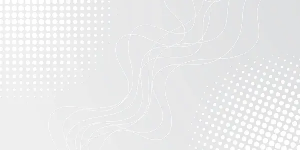 Açık gri arkaplan, akışkan, soyut beyaz dalgalı çizgiler, yarım tonlu desenlerle iç içe geçerek modern, organik ve minimalist bir tasarım yaratıyor..