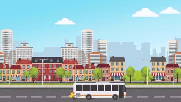 vector cityscape background. flat style illustration.