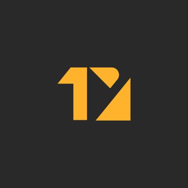 Soyut ilk M1 cıvata şekilli logo tasarım şablonu