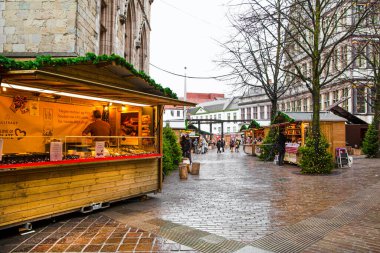 16 Aralık 2019, Gent, Belçika. Noel pazarında Noel panayırı. 