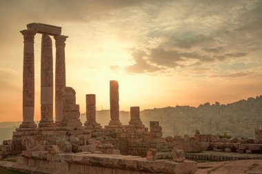 Herkül Tapınağı Amman Kalesi, Amman, Ürdün. 