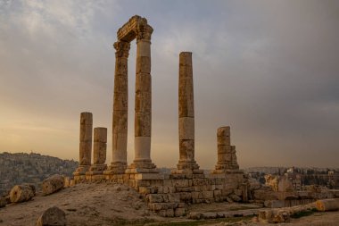 Herkül Tapınağı Amman Kalesi, Amman, Ürdün. 