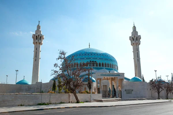 stock image King Abdullah mosque in Amman, Jordan. Blue mosque. 