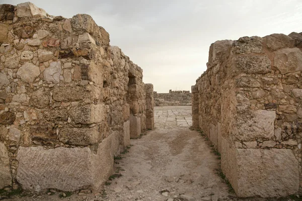 Parque Arqueológico Citadel Amã Jordânia Ruínas Antigas Romanas — Fotografia de Stock