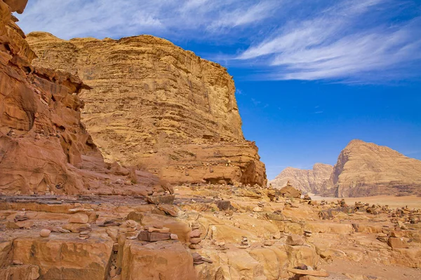Wadi Rum Deserto Giordania Bellissimo Paesaggio — Foto Stock
