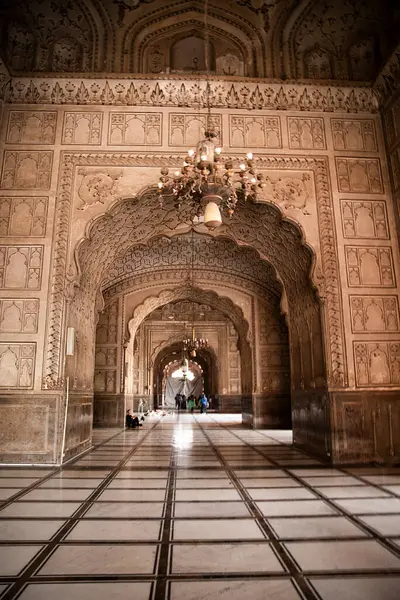 stock image Badshahi mosque inside in Lahore, Punjab, Pakistan. 