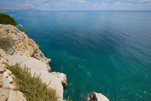 Испании Валенсия Пенискола Вид Средиземное Море Маленький Городок Цене Часть — стоковое фото