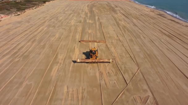 Plaża Saler Walencja Hiszpania Października 2023 Widok Lotu Ptaka Remont — Wideo stockowe