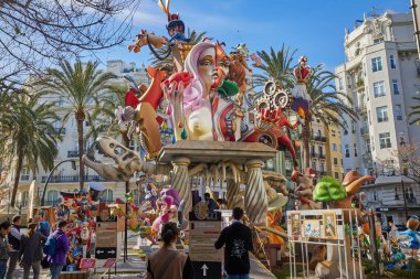 Fallas Festivali 2024 'teki rakam. Valencia, İspanya. 17 Mart 2024.