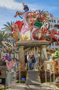 Fallas Festivali 2024 'teki rakam. Valencia, İspanya. 17 Mart 2024.