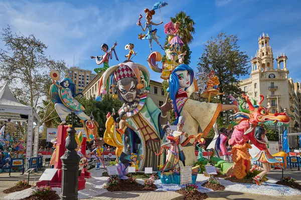 Fallas Festivali 2024 'teki rakam. Valencia, İspanya. 16 Mart 2024.