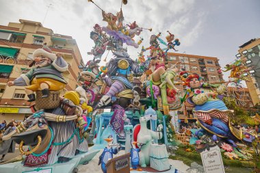 Fallas Festivali 2024 'teki rakam. Valencia, İspanya. 17 Mart 2024.
