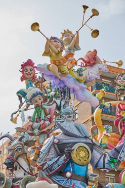 Fallas Festivali 2024 'teki rakam. Valencia, İspanya. 17 Mart 2024.