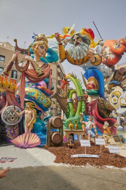 Fallas Festivali 2024 'teki rakam. Valencia, İspanya. 17 Mart 2024.