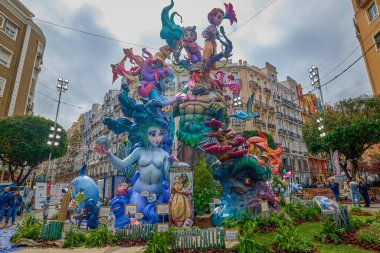 Fallas Festivali 2024 'teki rakam. Valencia, İspanya. 17 Mart 2025.