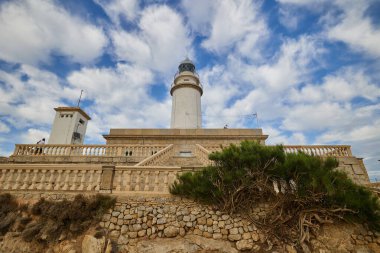 Mallorca, İspanya 'nın güneyindeki Kaptan Formentor deniz feneri..