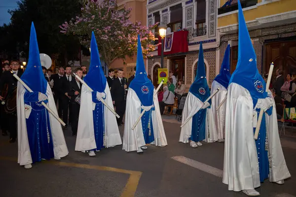 Denizcilik Kutsal Haftası Festivali (Semana Santa Marinera) sırasında Hıristiyanlık Kardeşliği. Valencia, İspanya - 19 Nisan 2025.