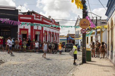 Olinda, Pernambuco, Brezilya. 02.09.2024. Olinda sokakları yaklaşan karnaval için hazırlandı.