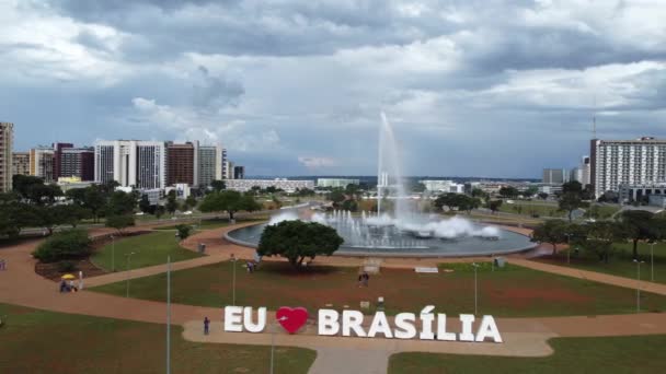 Brasília Brasil Março 2023 Vista Aérea Eixo Monumental Brasília Distrito — Vídeo de Stock