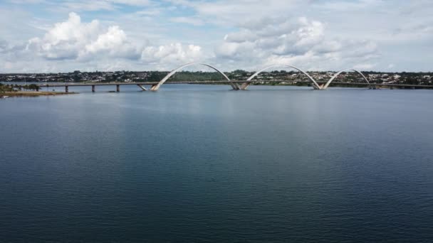 Бразилія Бразилія Березня 2023 Вид Повітря Бразилію Міст Ювеліно Кубічек — стокове відео