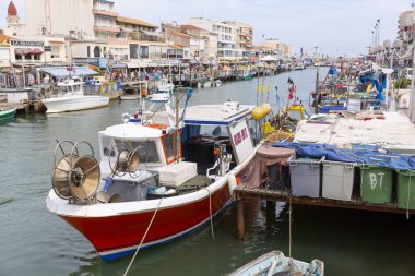 27.06.2017, Palavas les Flots, Fransa: Fransa 'nın Palavas les Flots kentindeki Lez nehrinin kıyısında balıkçı tekneleri