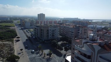 Drone view of Peniche in Portugal clipart