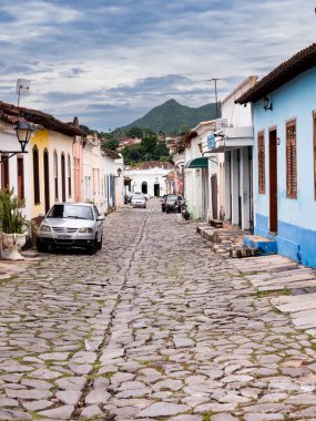 12.30.2024 Cidade de Goias, nam-ı diğer Goias Velho, Goias eyaleti, Brezilya. Sömürge mimarisi, zengin tarihi ve kültürel mirasıyla tanınan bir UNESCO Dünya Mirası Alanı.