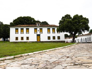 12.30.2024 Cidade de Goias, nam-ı diğer Goias Velho, Goias eyaleti, Brezilya. Sömürge mimarisi, zengin tarihi ve kültürel mirasıyla tanınan bir UNESCO Dünya Mirası Alanı.
